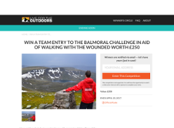 Win a team entry to the Balmoral Challenge in aid of Walking with the Wounded worth £250