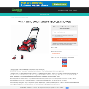 Win A Toro Smartstow® Recycler Mower