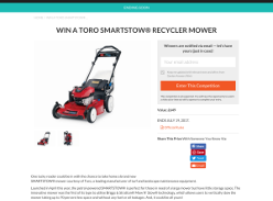 Win A Toro Smartstow® Recycler Mower