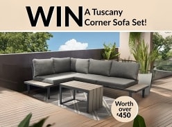 Win a Transformer Tuscany Corner Sofa Set