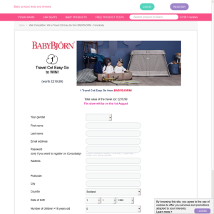 Win a Travel Cot Easy Go from Babyjorn