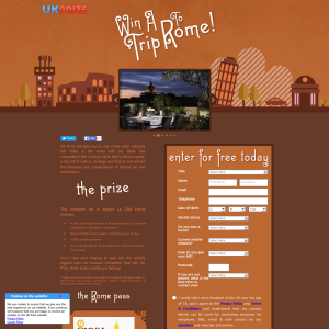 Win a trip for 2 to Rome