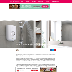 Win a Triton shower worth £296