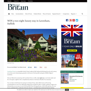 Win a two-night luxury stay for two in Lavenham Suffolk