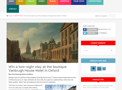 Win a two-night stay at the boutique Vanbrugh House Hotel in Oxford