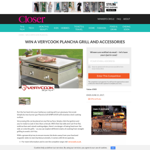 Win a Verycook Plancha Grill and Accessories