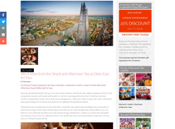Win A View from the Shard and Afternoon Tea at Oblix East for Two