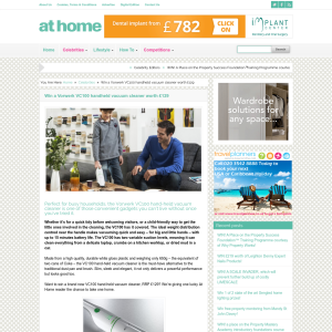 Win a Vorwerk VC100 handheld vacuum cleaner worth £129