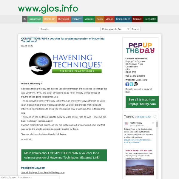 Win a voucher for a calming session of Havening Techniques