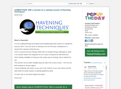 Win a voucher for a calming session of Havening Techniques
