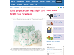 Win a Wash Bag and Gift card for £50 from Torna Lucia