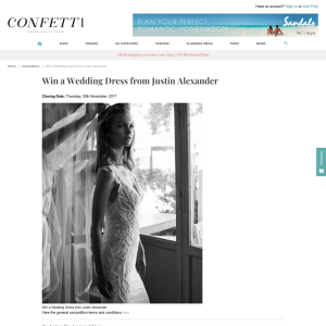 Win a Wedding Dress from Justin Alexander