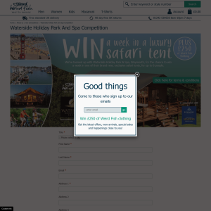 Win a Week for 8 in a Luxury Safari Tent in Weymouth & £250 of Weird Fish Clothing