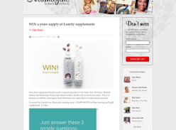 Win a Year's Supply of Anti-aging Supplement Lumity