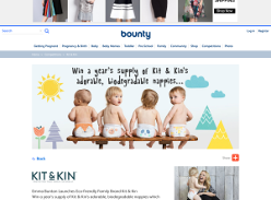 Win a year's supply of Kit & Kin's adorable, biodegradable nappies