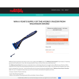 Win a year's supply of the Hydro 5 Razor