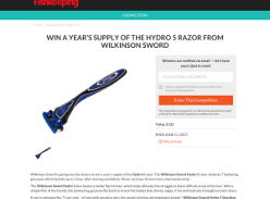 Win a year's supply of the Hydro 5 Razor