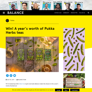 Win a Year's Worth Of Pukka Herbs Teas