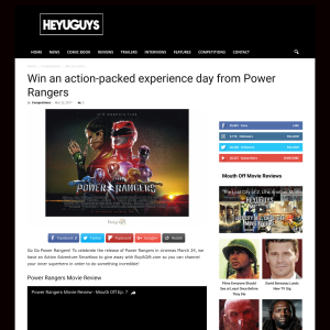 Win an action-packed experience day from Power Rangers