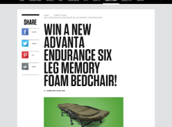 Win an Advanta Endurance Six-Leg Memory Foam bedchair worth £119.99