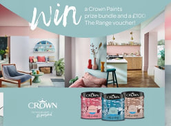 Win an Amazing Crown Paints Prize Bundle and a £100 The Range Gift Card