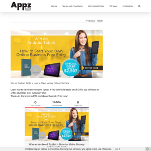 Win an Android Tablet + Make Money Online Info Pack