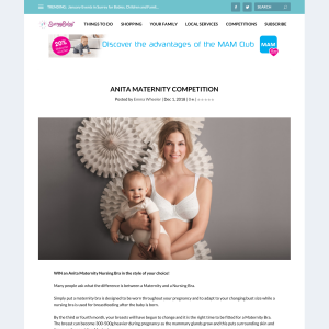 Win an Anita Maternity Nursing Bra in the style of your choice