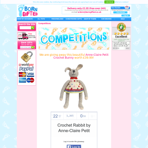 Win an Anne-Claire Petit Crochet Bunny worth £39.99