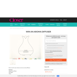 Win an aroma diffuser