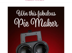 Win an Electric Deep Fill Non-Stick Two Pie Maker Cooker Machine