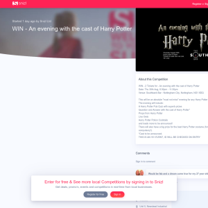 Win an Evening With The Cast of Harry Potter