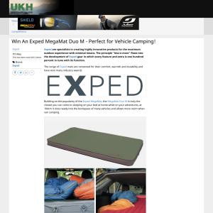Win An Exped MegaMat Duo M - Perfect for Vehicle Camping
