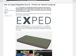 Win An Exped MegaMat Duo M - Perfect for Vehicle Camping