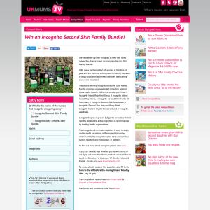 Win an Incognito Second Skin Family Bundle