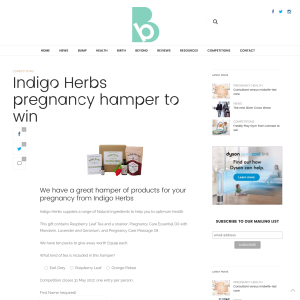 Win an Indigo Herbs Pregnancy Hamper