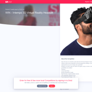 Win an Intempo 3D Virtual Reality Headset