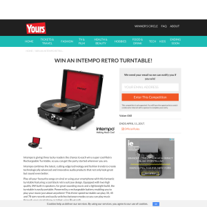 Win An Intempo Retro Turntable