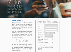 Win an iPhone 7 Plus, wireless headphones and £1,000 cash