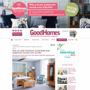 Win an Oak Furniture Land bedroom makeover worth over £2,500