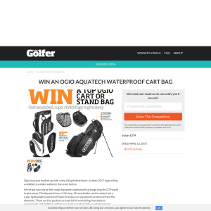 Win an Ogio Aquatech waterproof cart bag worth £279