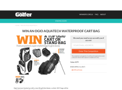 Win an Ogio Aquatech waterproof cart bag worth £279