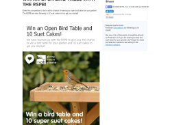 Win an Open Bird Table and 10 Suet Cakes