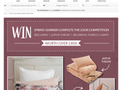 Win Bed Linen, Jaipur Throw, Belgravia Towels + Lamps worth £800+