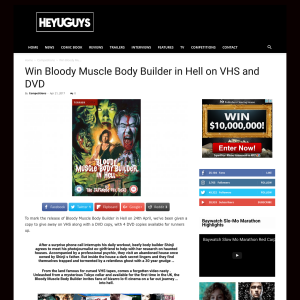 Win Bloody Muscle Body Builder in Hell on VHS and DVD