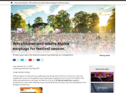 Win children and adults Alpine earplugs for festival season