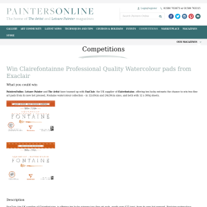 Win Clairefontainne Professional Quality Watercolour pads from Exaclair