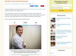 Win dinner & a 5-star hotel stay worth £1000 with Theo Randall at the InterContinental