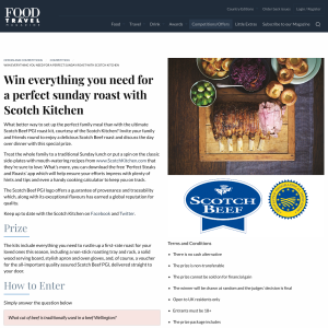 Win everything you need for a perfect sunday roast with Scotch Kitchen