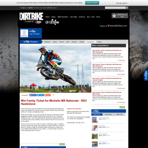 Win Family Ticket for Michelin MX Nationals - RD3 Hawkstone