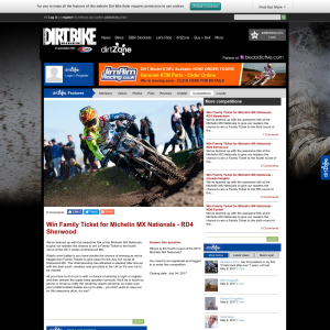 Win Family Ticket for Michelin MX Nationals - RD4 Sherwood